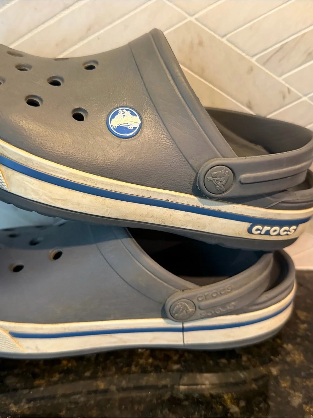 CROCS Kids Classic Charcoal Gray Clogs Size J2